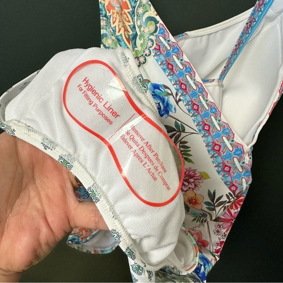 Johnny Was Dreamer One Piece Bathingsuit Womens XXL Floral Summer Swim Wear - Picture 8 of 11